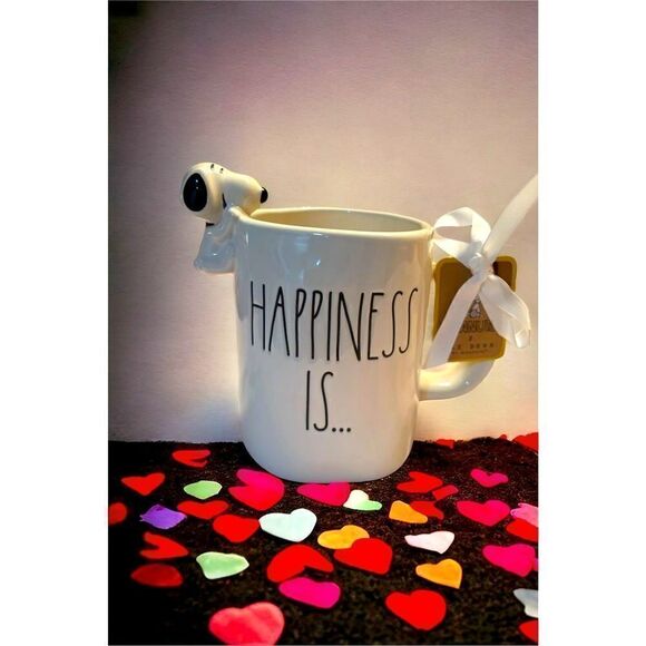New Rae Dunn Peanuts SNOOPY HAPPINESS IS… coffee mug - Picture 1 of 5